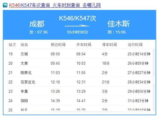 太原火车时刻表最新详解